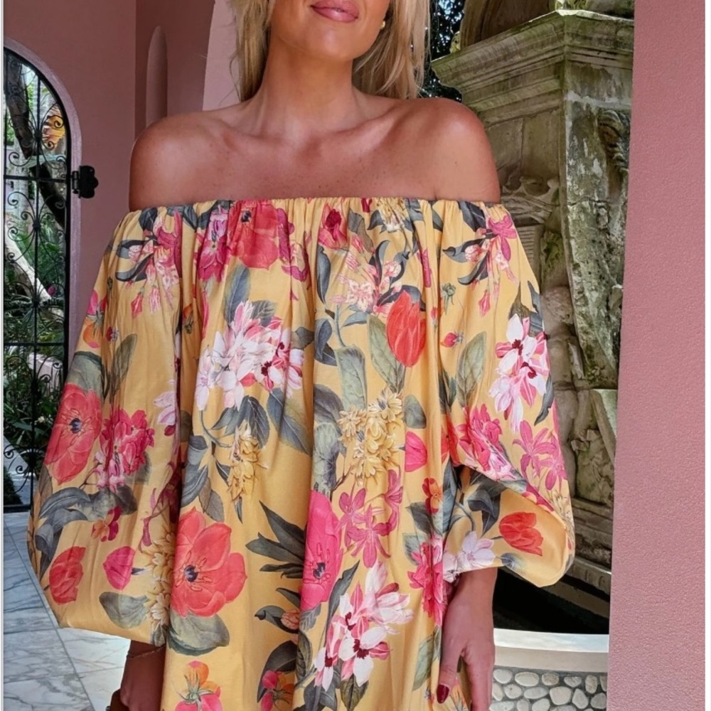 Show Me Your Mumu Breanna Mini Dress Mimosa Floral Taffeta